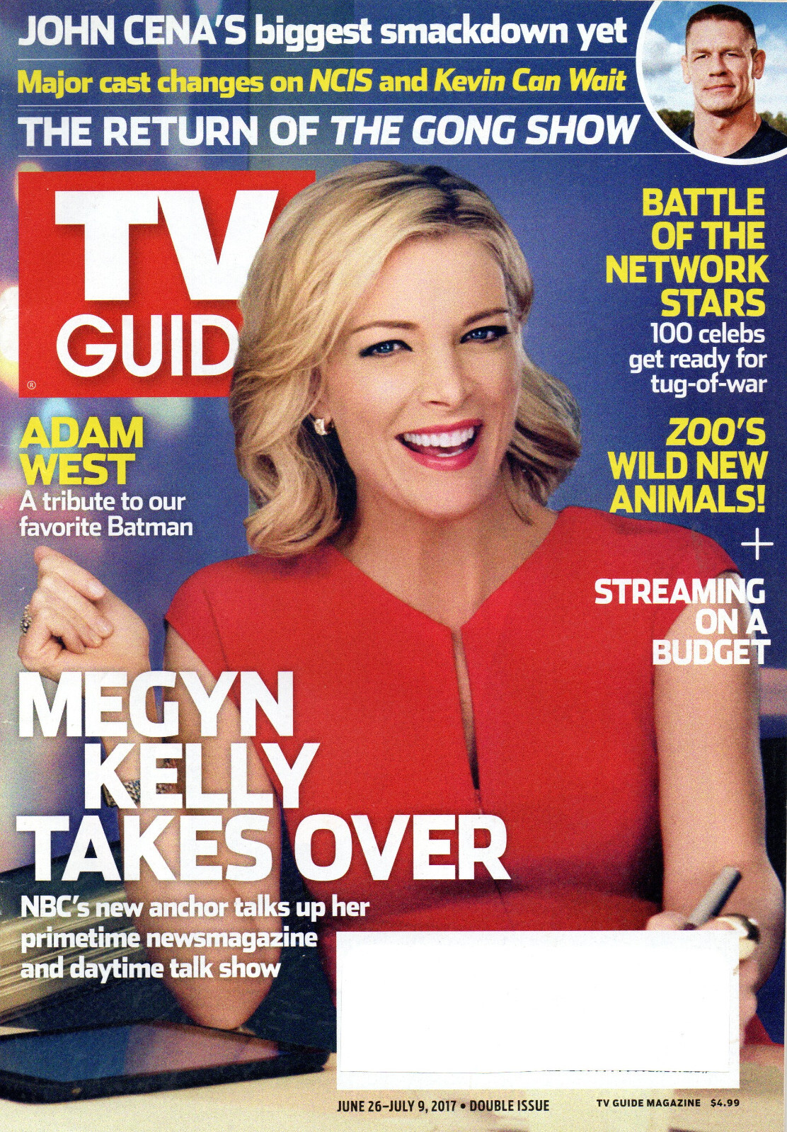 TV GUIDE Magazine June 26-July 9 2017 Megyn Kelly John Cena Adam West Gong Show