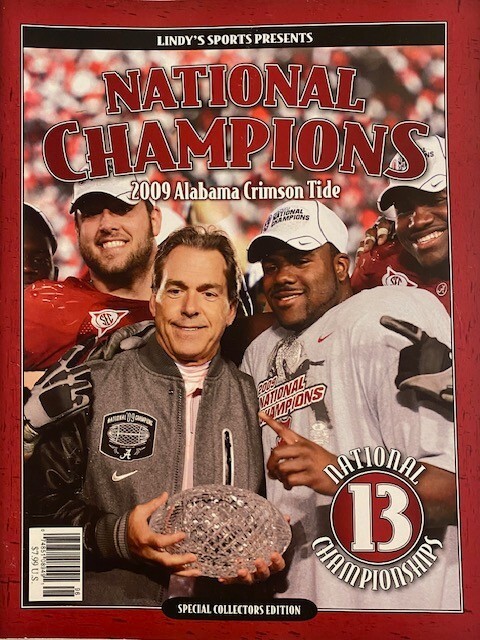 ALABAMA CRIMSON TIDE 2009 NATIONAL CHAMPIONS lindy sports MARK INGRAM nick saban
