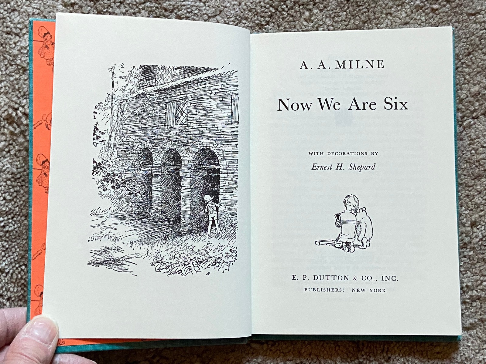 Vintage 1961 WINNIE THE POOH 4 Book Set A.A. Milne Dutton Warren Chappell Format