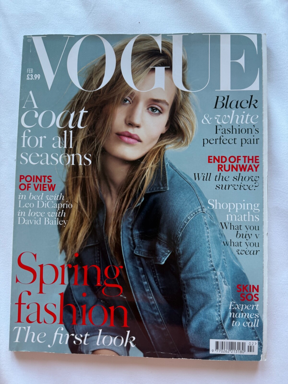 Vogue UK Edition February 2014 – Georgina Jagger Cove VeryGood Condition
