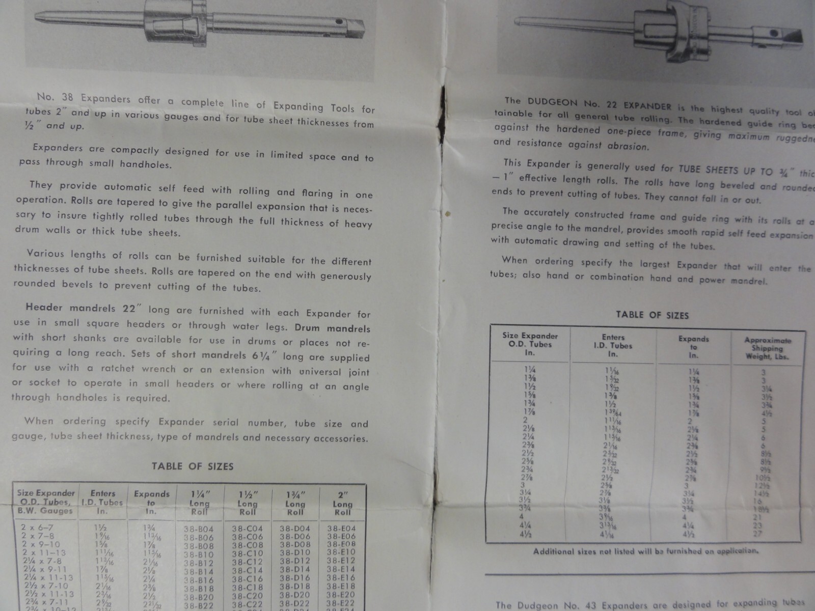 Vintage Dudgeon Tube Expanders High Pressure Boilers Brochure