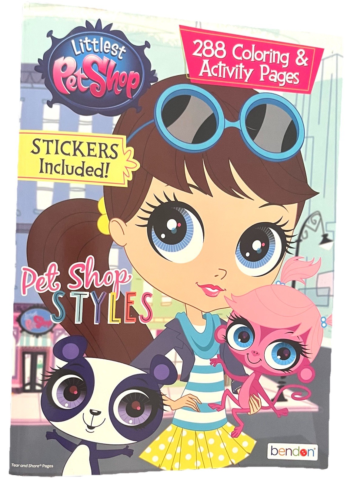 2015 Littlest Pet Shop Styles Coloring & Activity Book + Stickers 288 Pages New