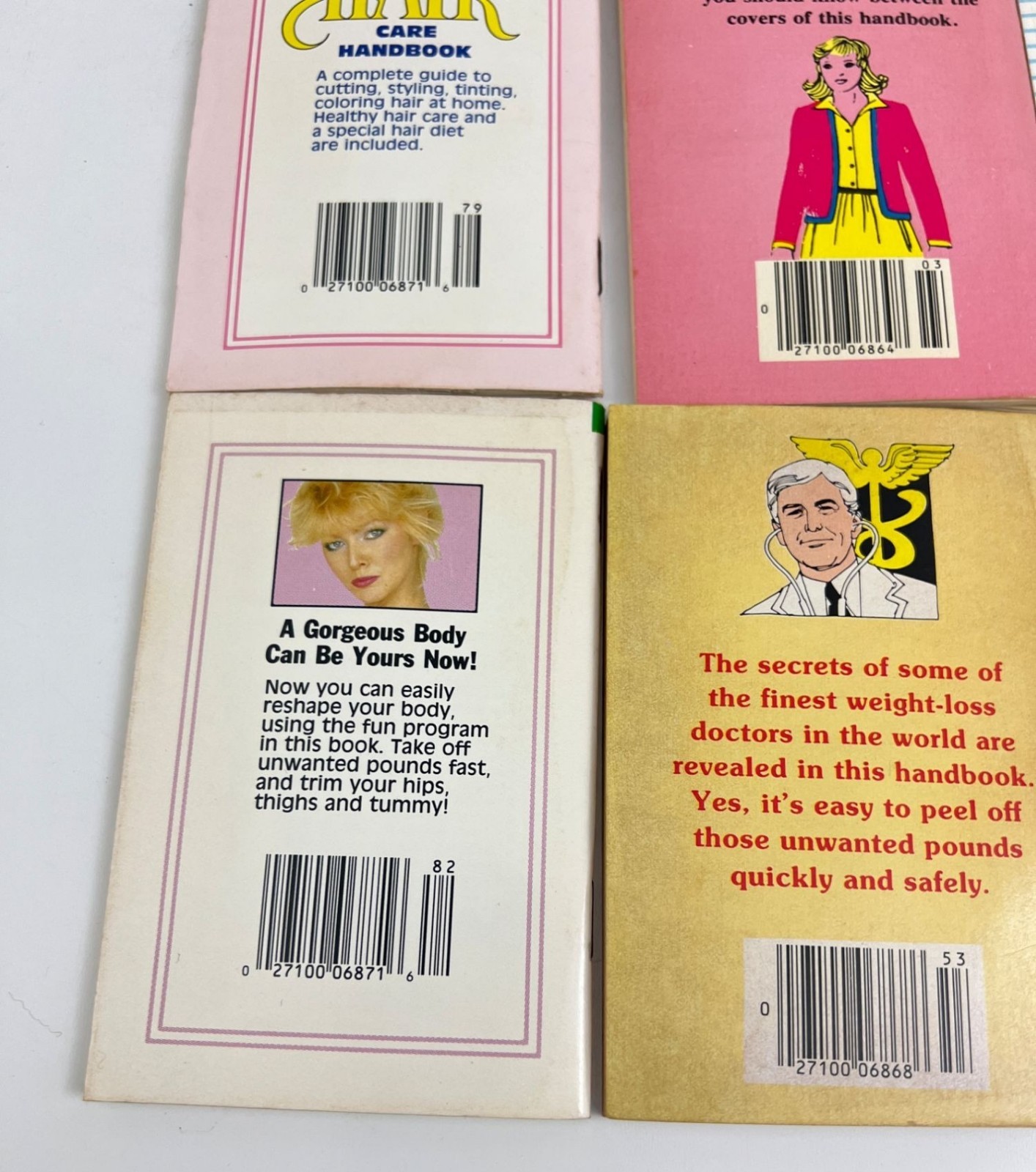 Vintage 1980s Beauty & Self-Care Paperback Book Bundle Globe Mini Mag