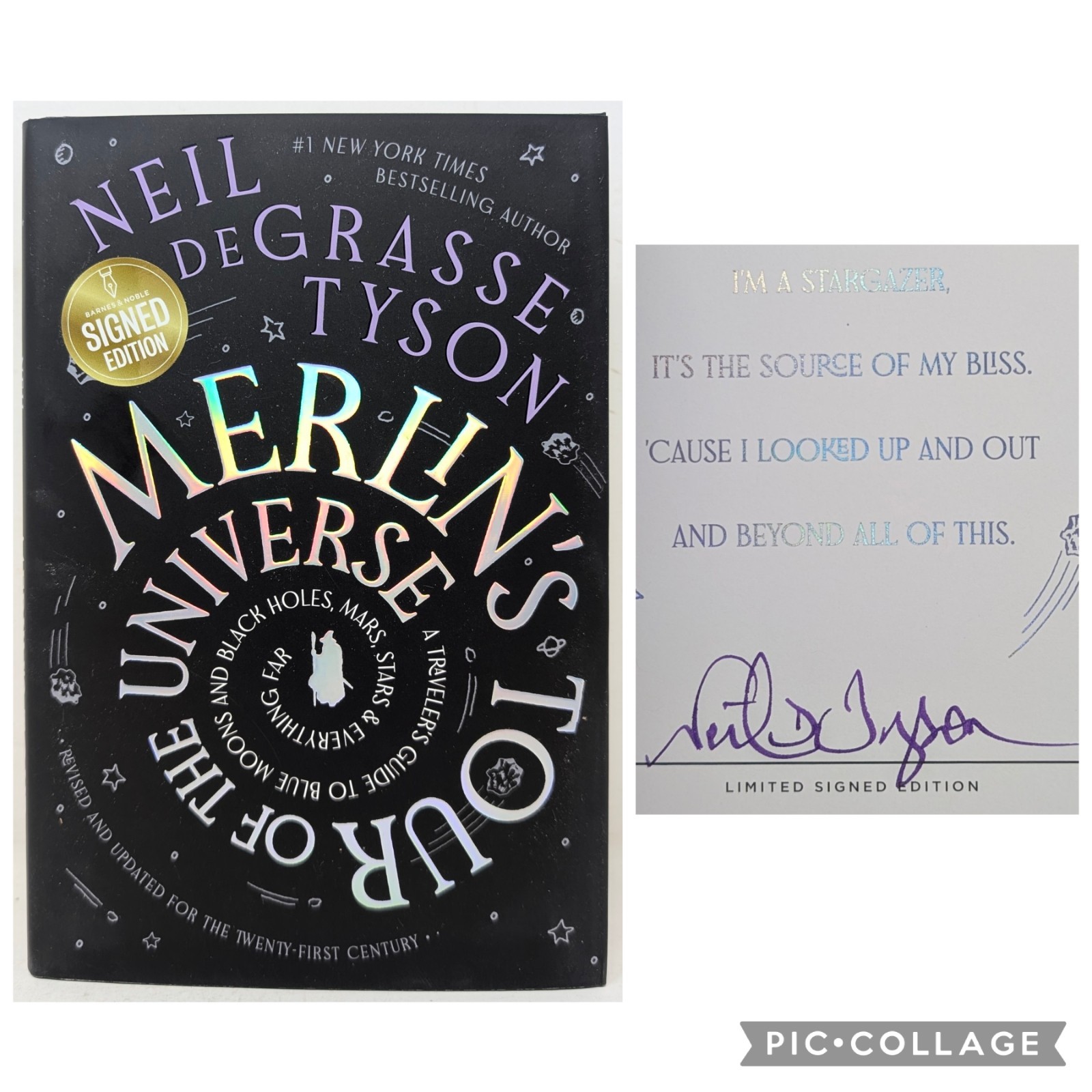 Neil deGrasse Tyson Signed Merlin&rsquo;s Tour of the Universe Autographed 1st Ed Book