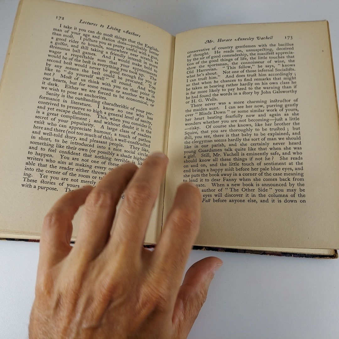 Lectures to Living Authors By Lacon 1925 Houghton Mifflin Illustr HC Ex-Library