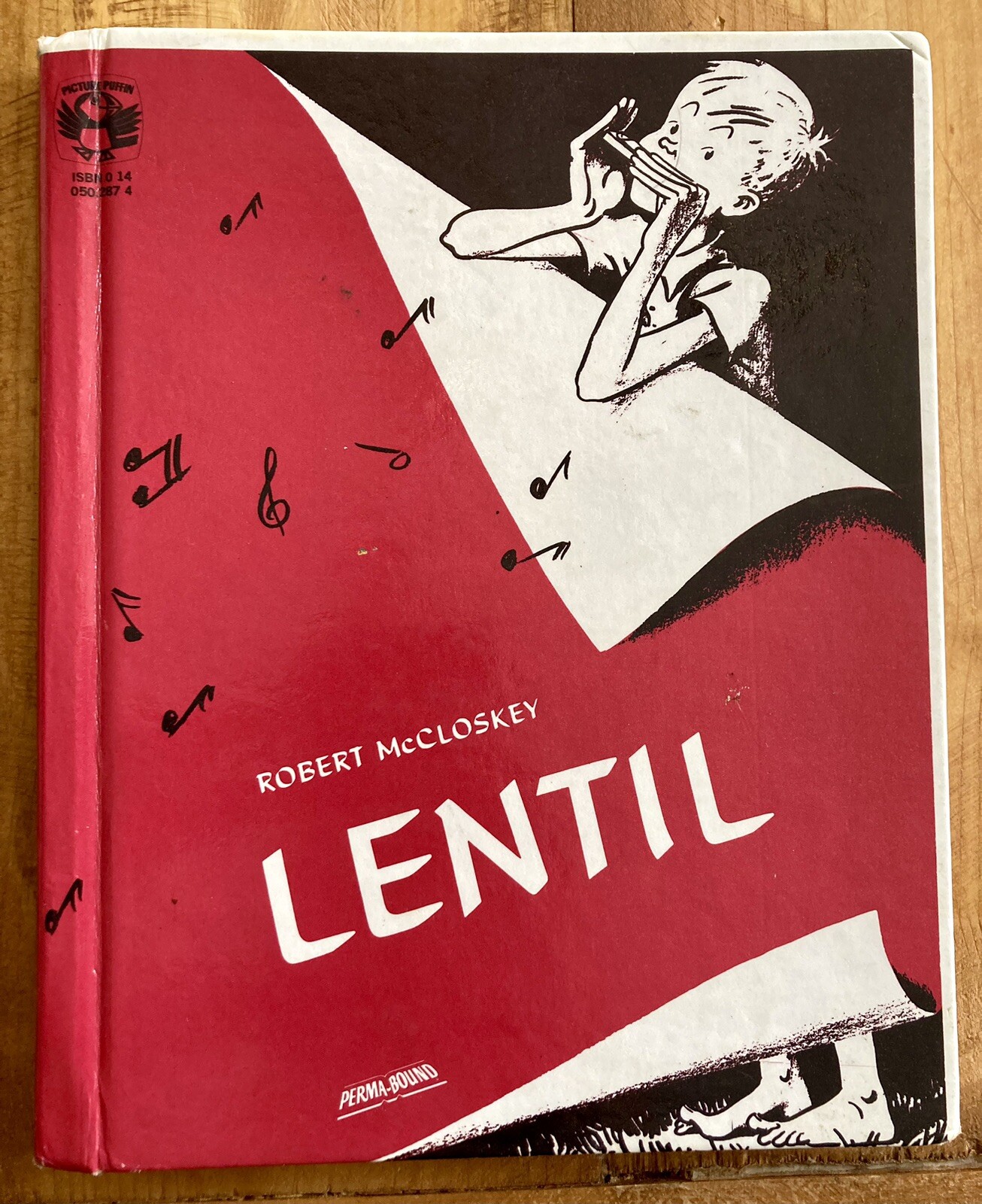 LENTIL by ROBERT McCLOSKEY 1968 PERMA-BOUND HARDCOVER BOOK IRON STATION SCHOOL