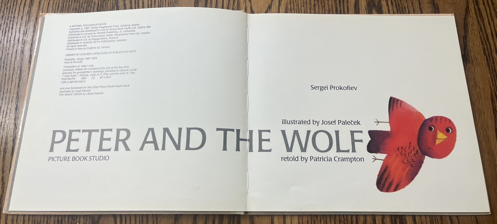 PETER & THE WOLF : Sergei Prokofiev: illus Josef Palecek : vintage : hardcover