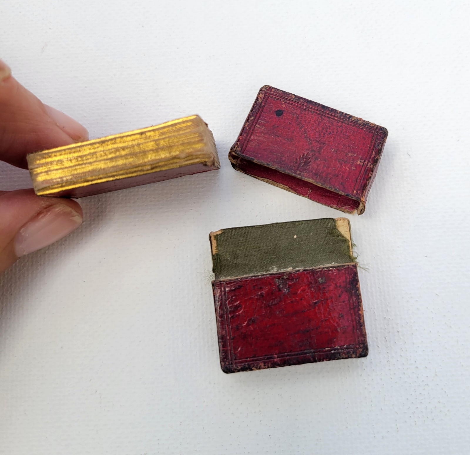 Small Rain Upon the Tender Herb 3rd Ed Red Leather 1832 Victorian Miniature Book