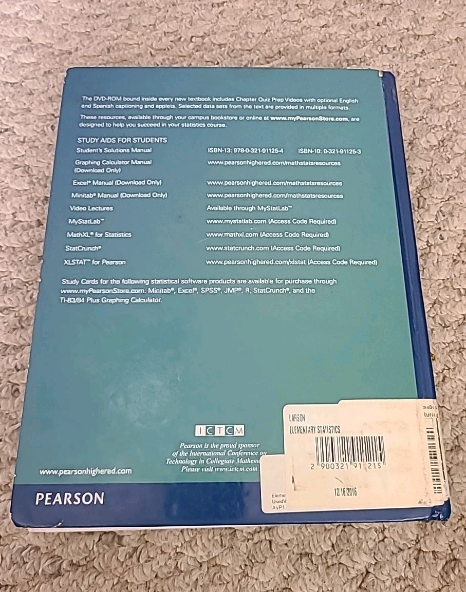 Elementary Statistics : Picturing the World by Betsy Farber & Ron Larson 6th Ed