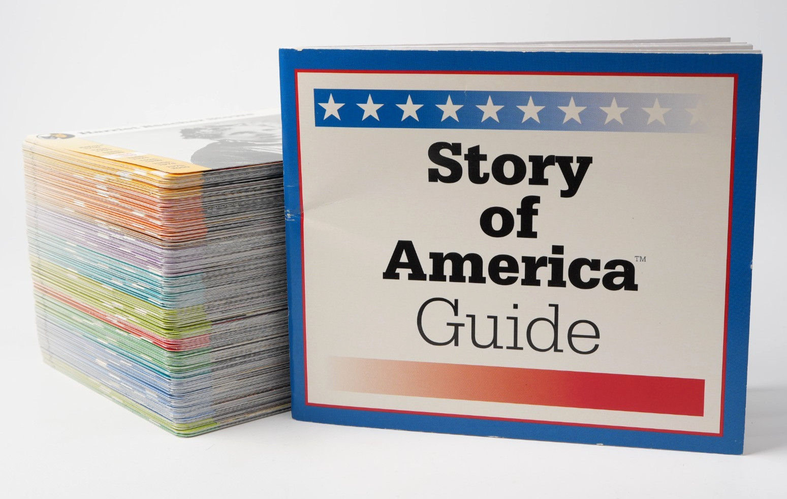 Vintage 1990s Grolier Books Story of America Collection 400+ Cards USA + Guide