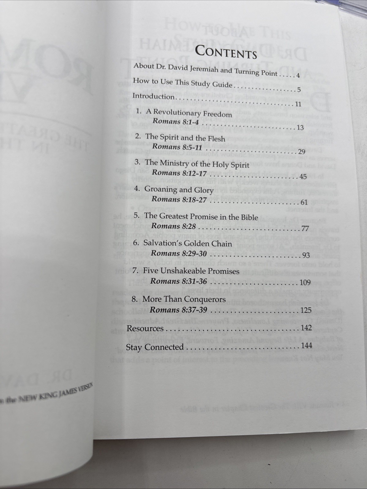 DR. DAVID JEREMIAH STUDY GUIDE ROMANS VIII THE GREATEST CHAPTER IN THE BIBLE