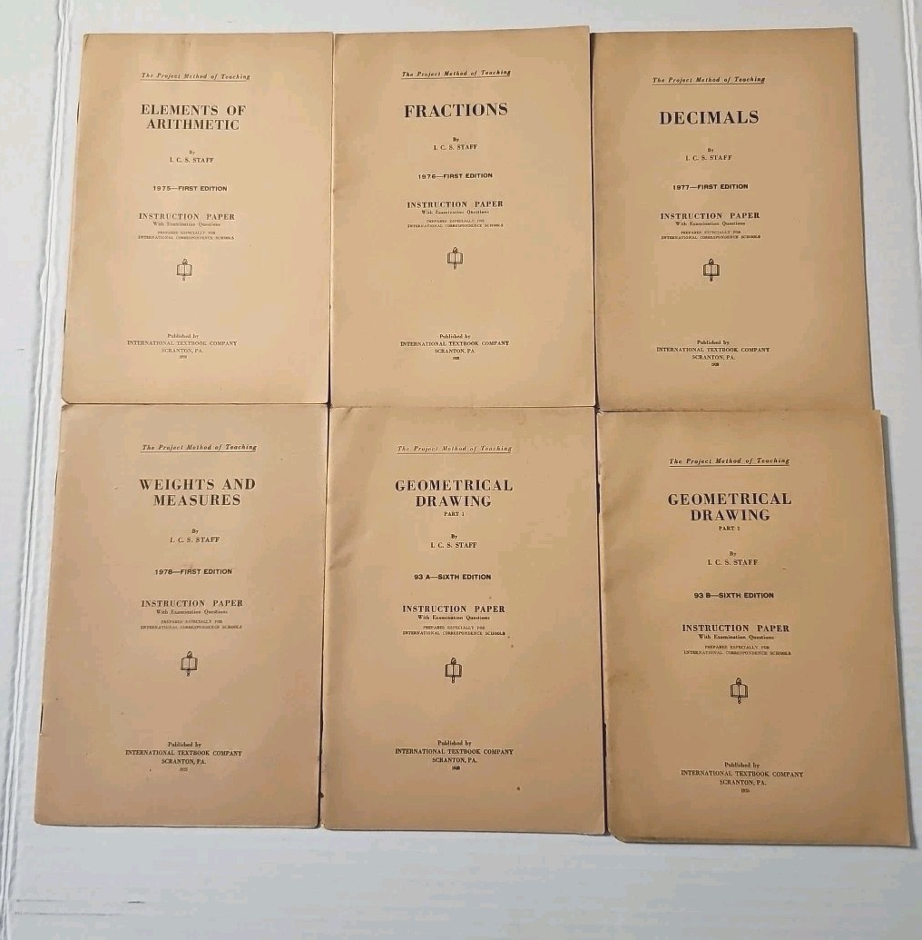 THE PROJECT METHOD OF TEACHING ICS Staff (6 BOOKS) Math/Geometric Drawing