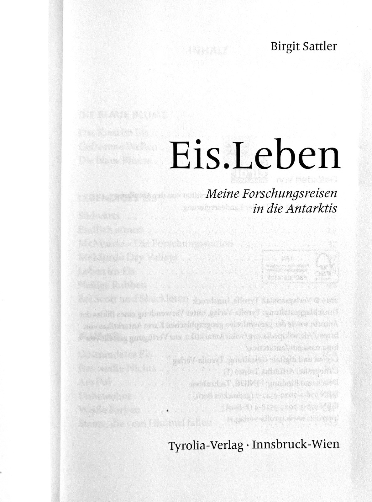 Eis.Leben – Birgit Sattler – German Language Antarctic Research Adventure – 2017