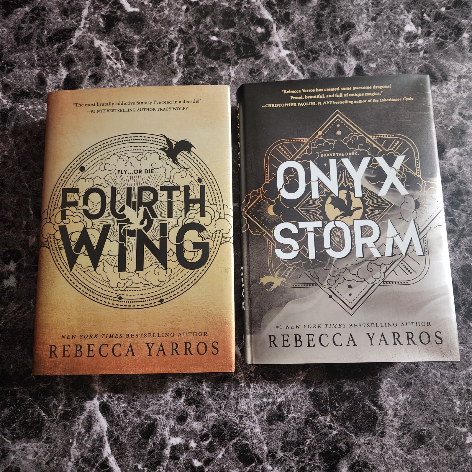 Rebecca Yarros Empyrean 2 Book Lot Fourth Wing 1st Ed Onyx Storm Deluxe Hardback
