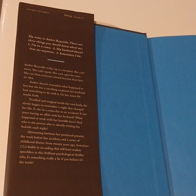 Alice Feeney Sometimes I Lie Hardcover Novel (2018) w/ Dust Jacket