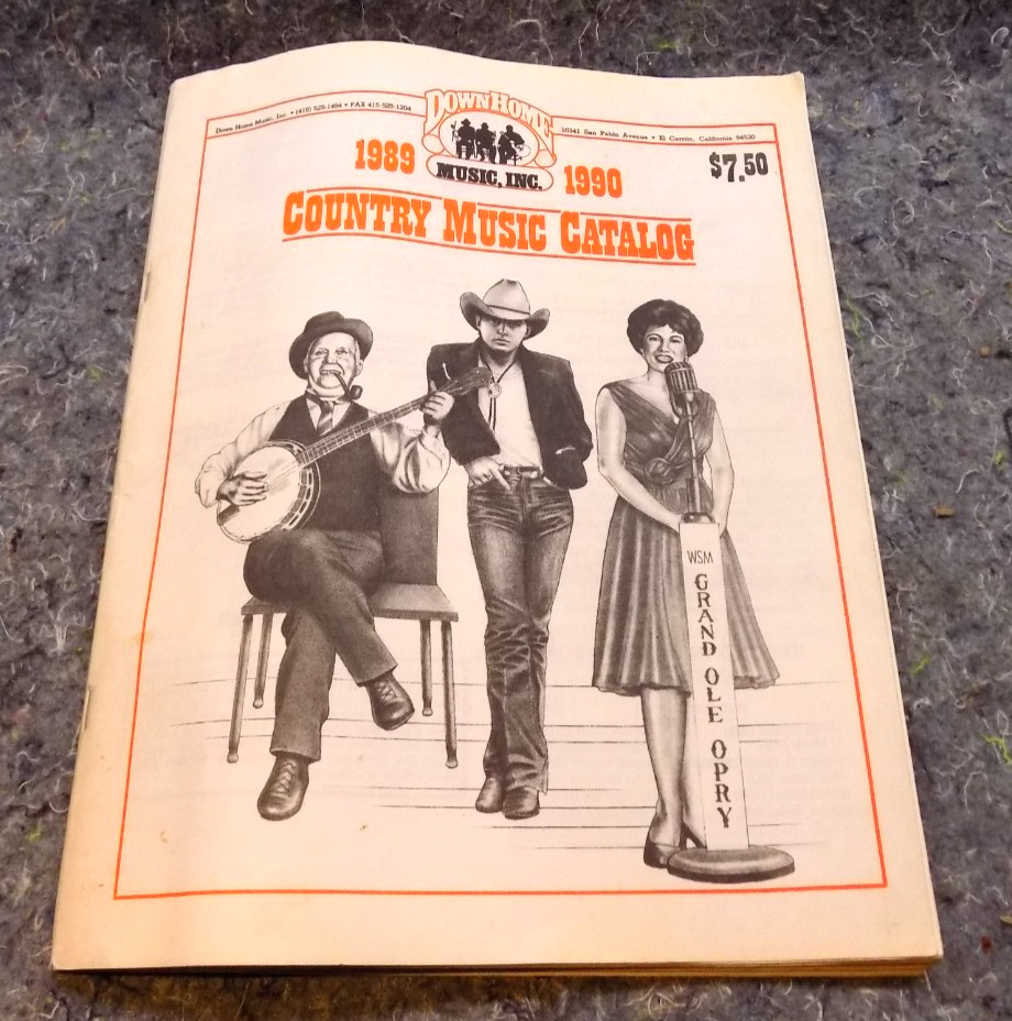 DownHome Country Music Mail Order Catalog 1989-1990 104 pages VG+