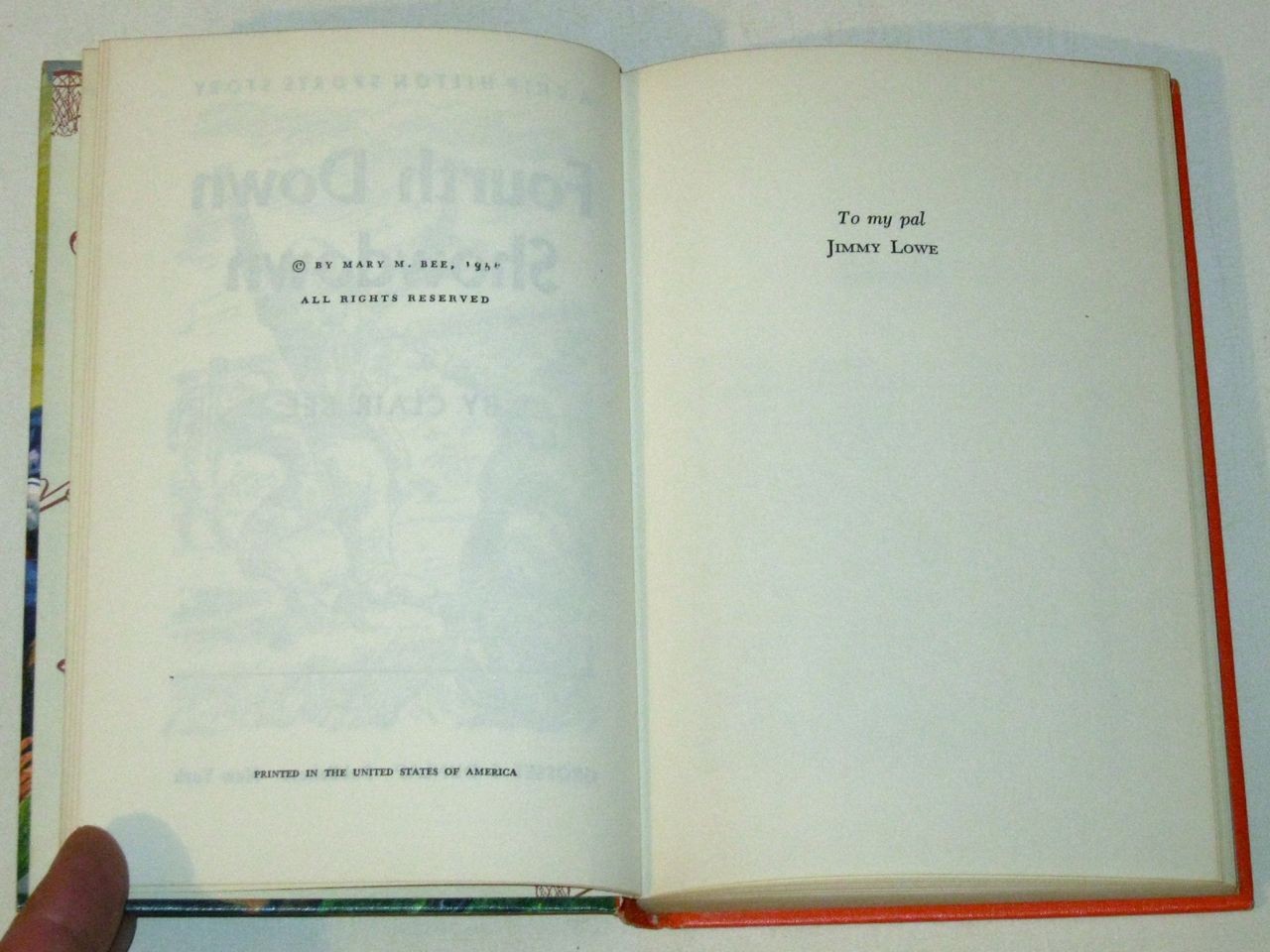 CHIP HILTON #13 Fourth Down SHOWDOWN by Clair BEE! Vintage 1966 G&D Football HC!