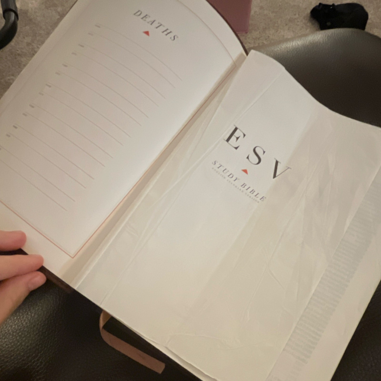 Crossway ESV Study Bible Study Edition Leather Bound w/ Ribbon Marker 2008