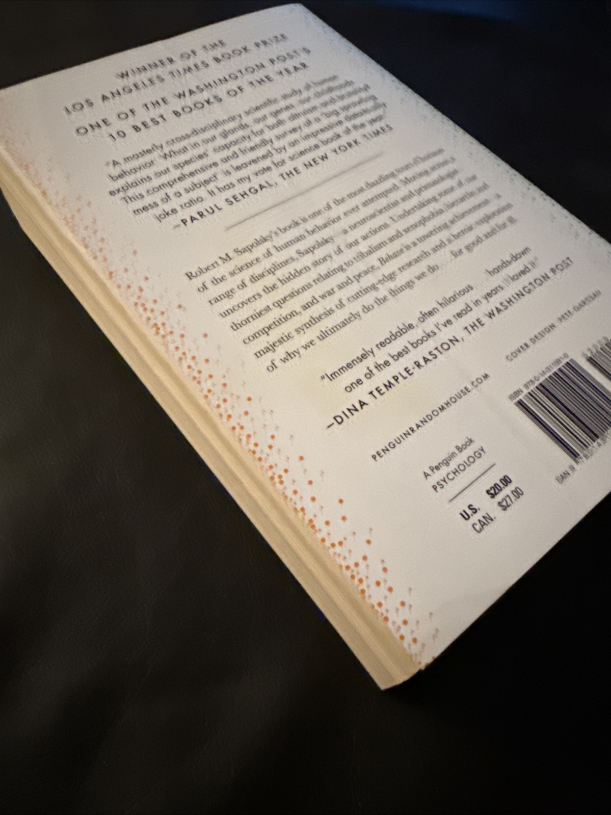 Behave : The Biology of Humans at Our Best and Worst by Robert M. Sapolsky…
