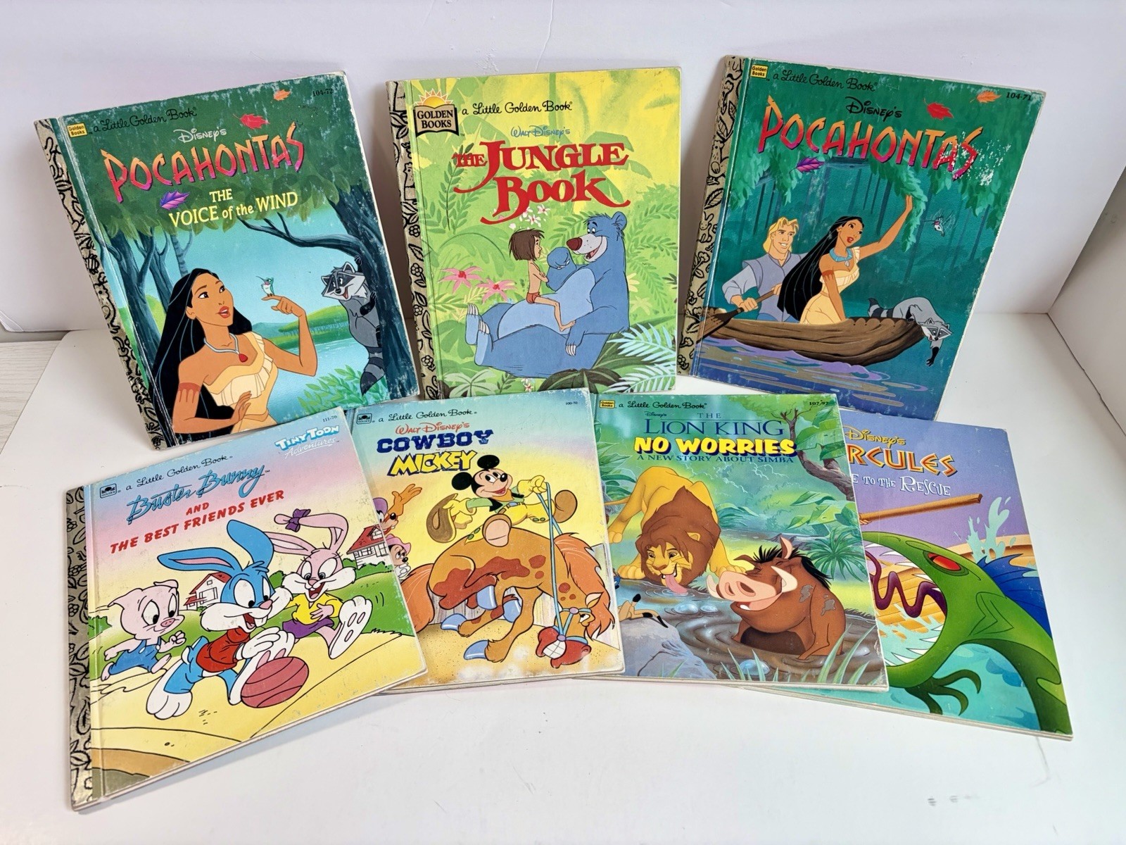 Vintage Golden Books 1990s Lot Of 7 Walt Disney/Tiny Toons Children&rsquo;s Books