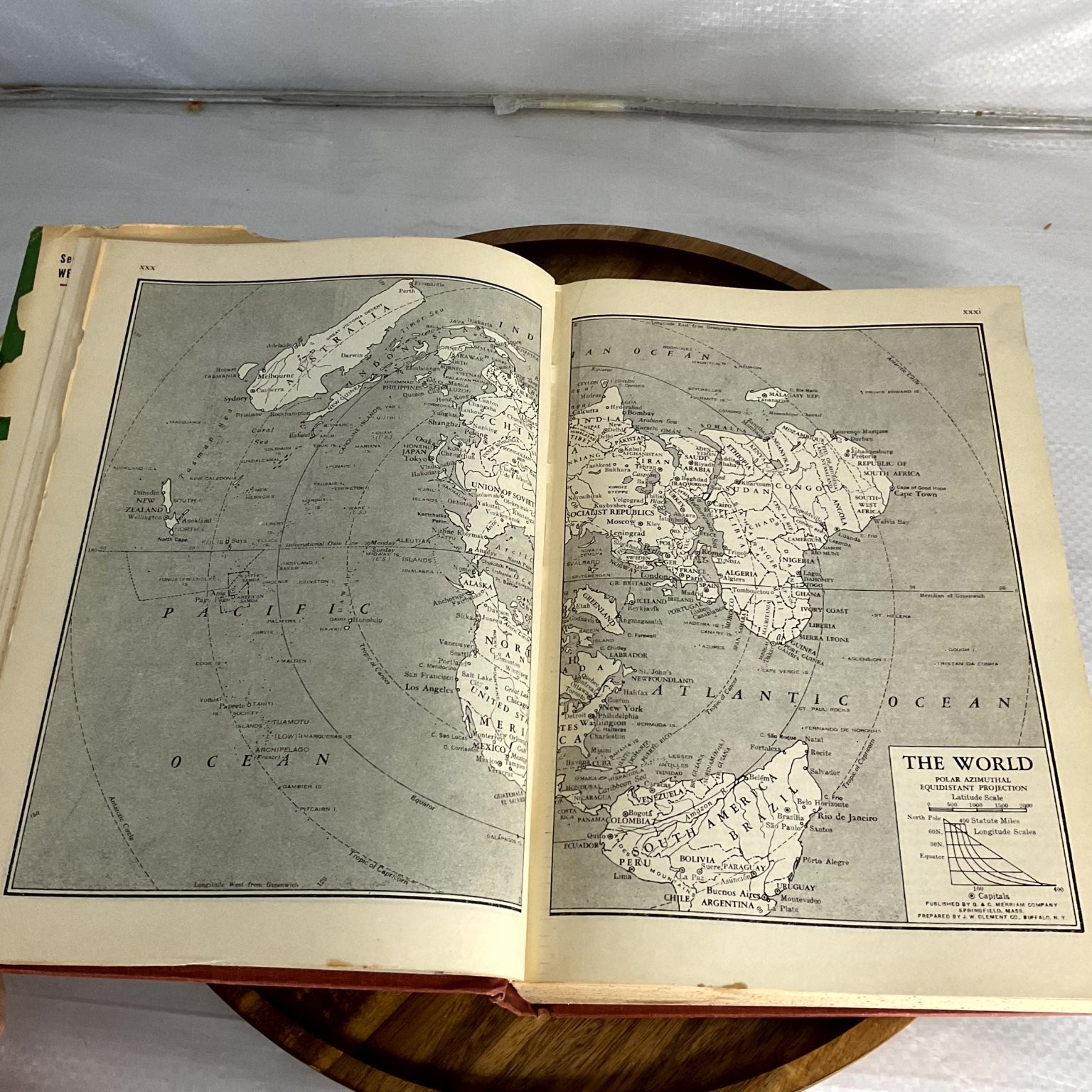 Webster&rsquo;s Geographical Dictionary Merriam-Webster 1950s Maps Atlas