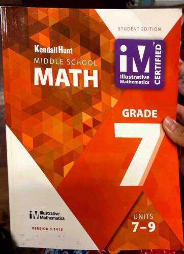 Kendall Hunt , Middle School Math Grade 7 Units 7-9 ,St – ACCEPTABLE