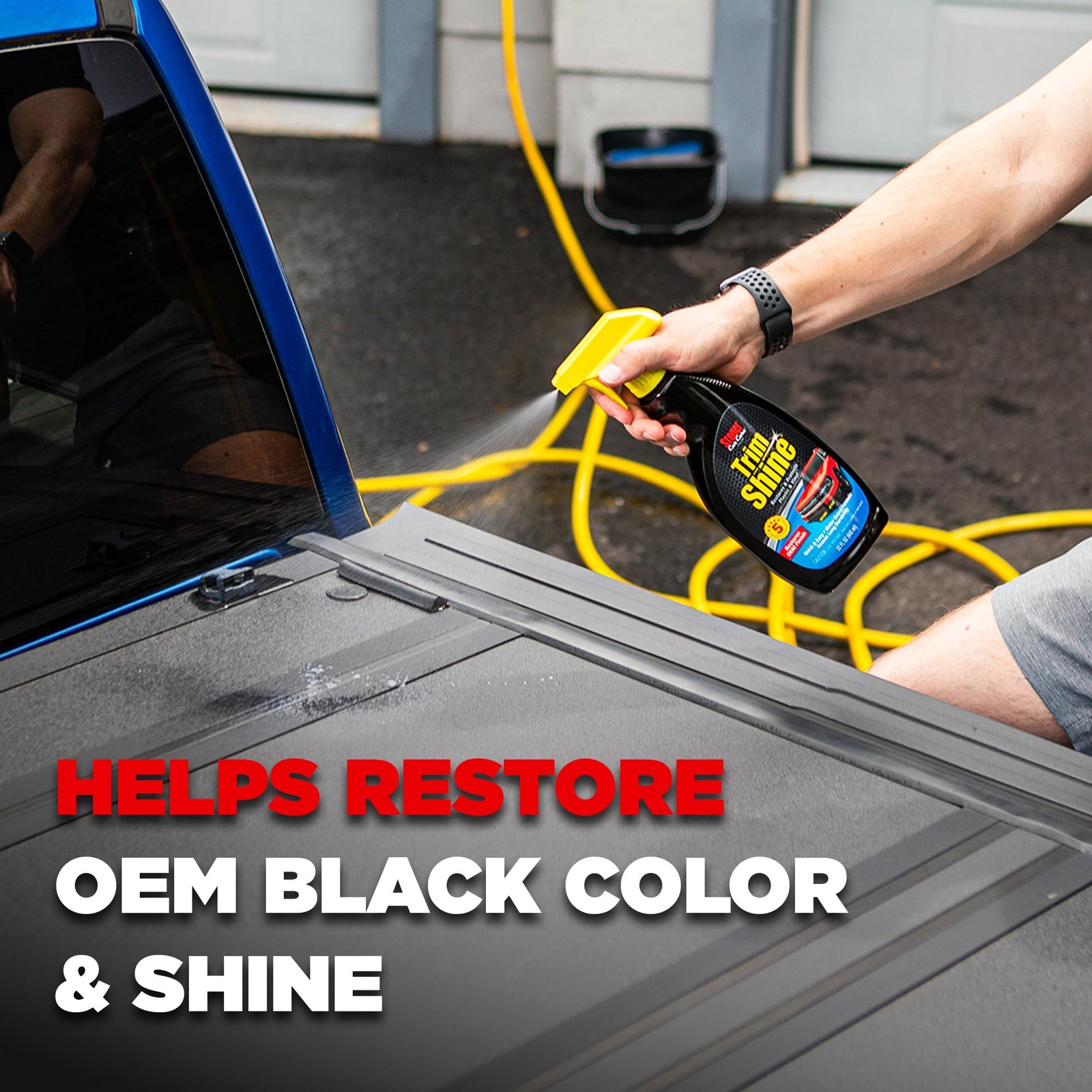 Trim Shine Restorer for Cars – Vinyl & Plastic Protectant Coating – 22 fl oz