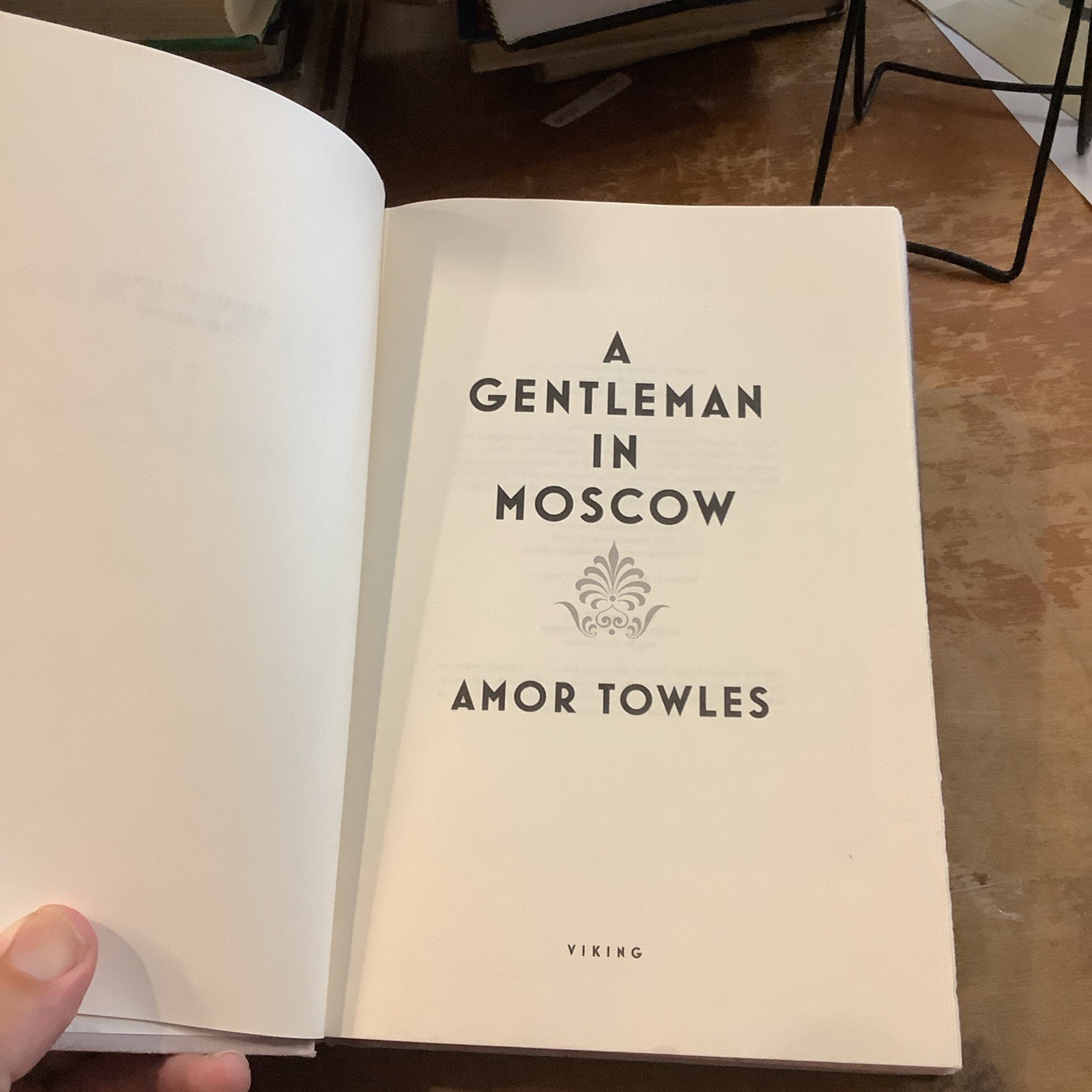 A Gentleman In Moscow Signed First Edition First Printing Amor Towles
