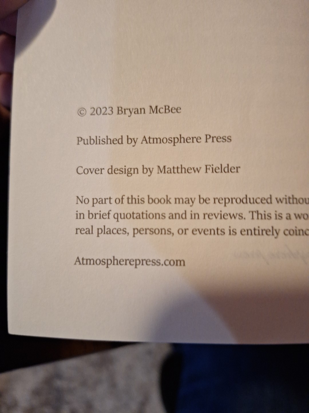 Abnormal Ends by Bryan McBee (2023, Trade Paperback) SIGNED