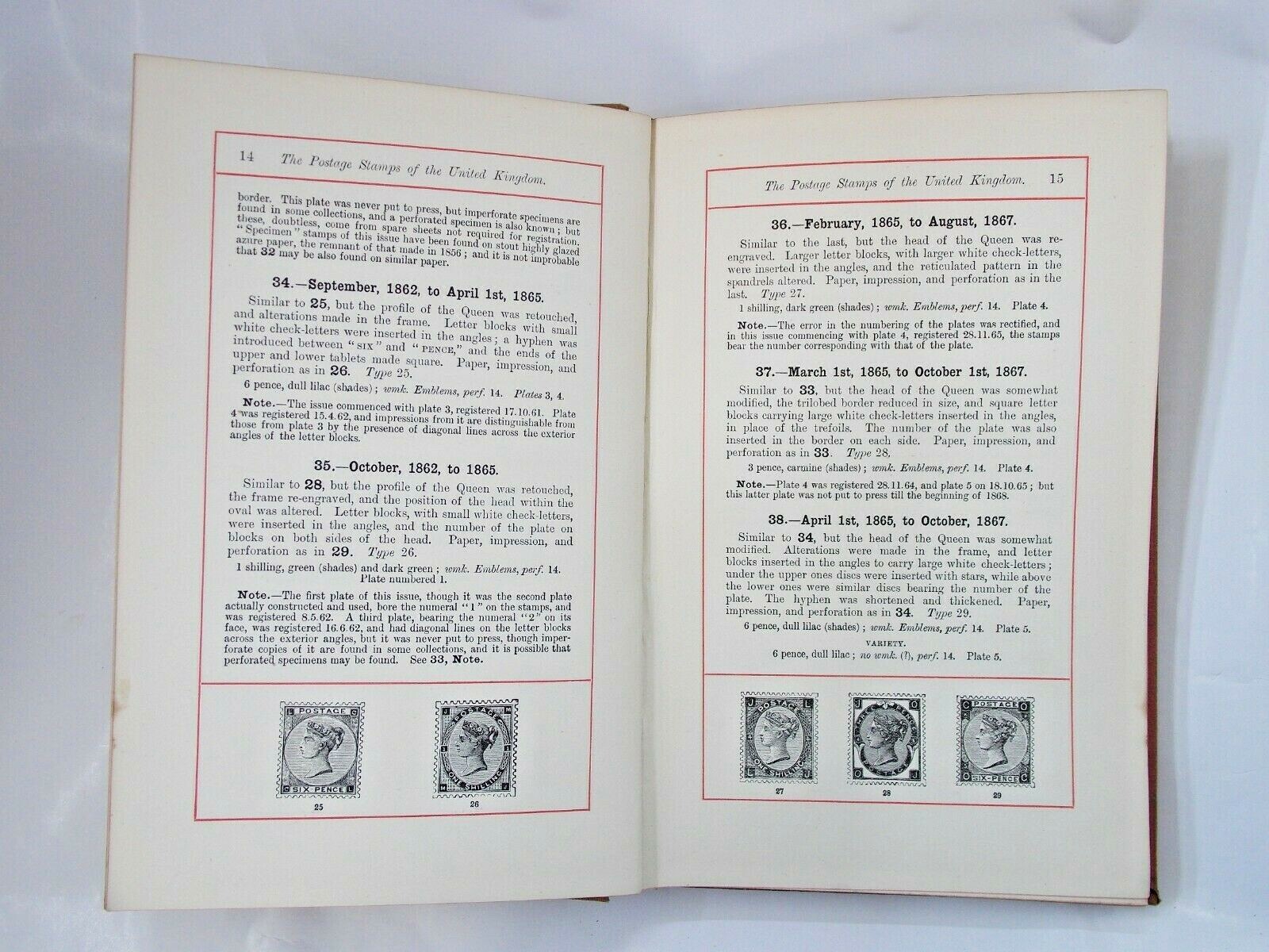 Postage Stamps of the United Kingdom 1840-1890 by William A S Westoby 1891 h/b