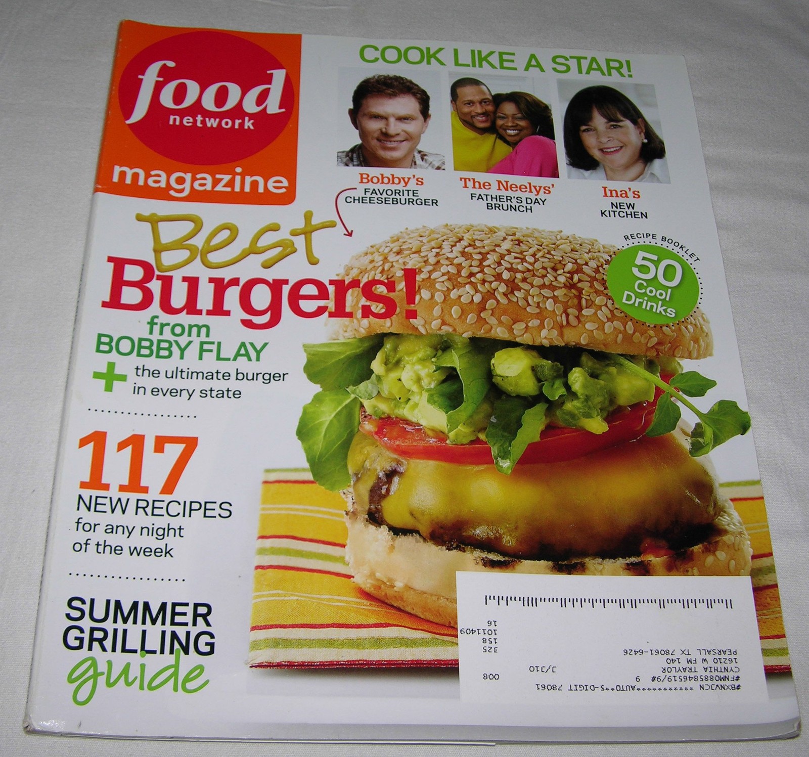 Food Network Magazine June/July 2009 Best Burgers From Bobby Flay, The Neely…