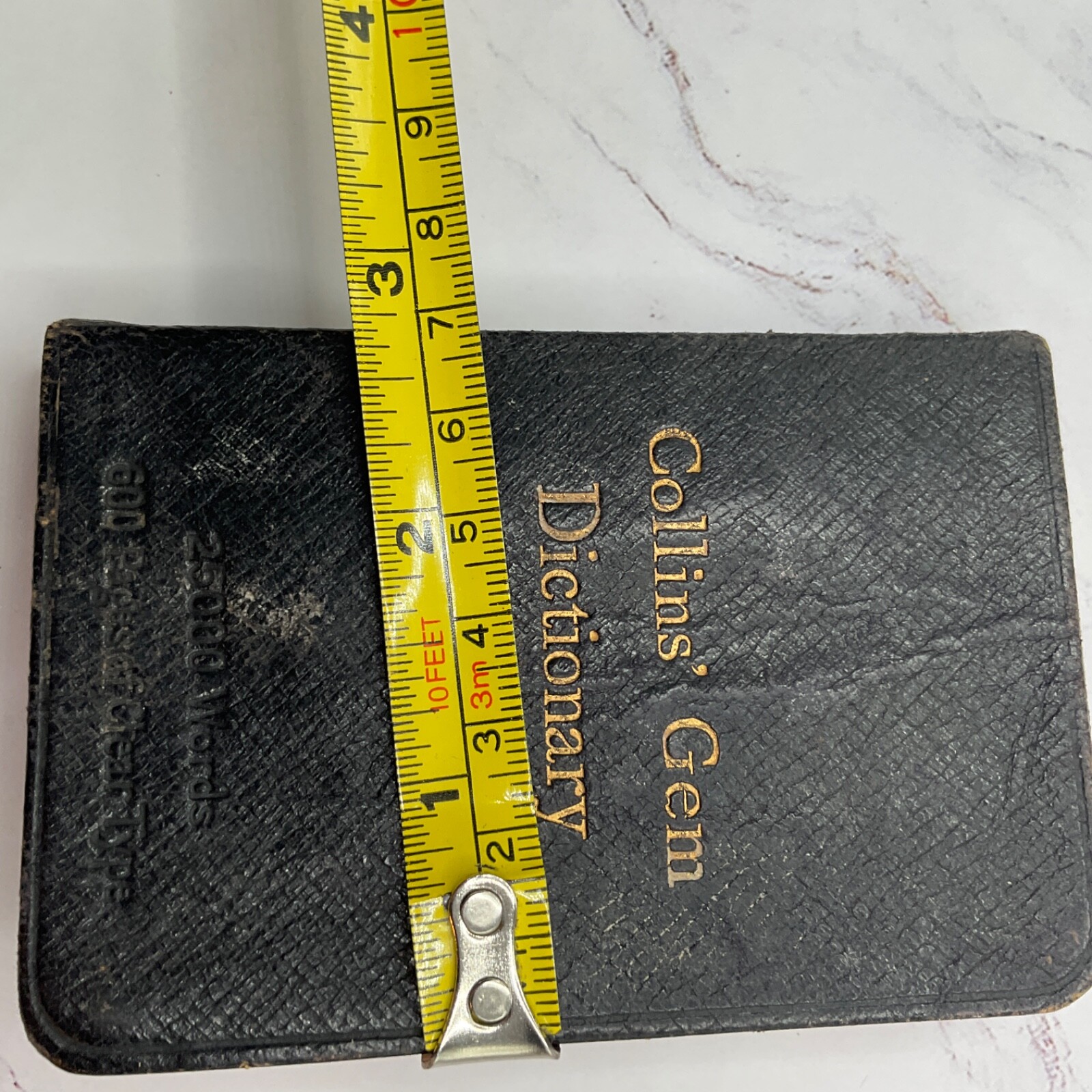Collins Gem Dictionary 1910 antique small pocket book 25,000 words 600 pages