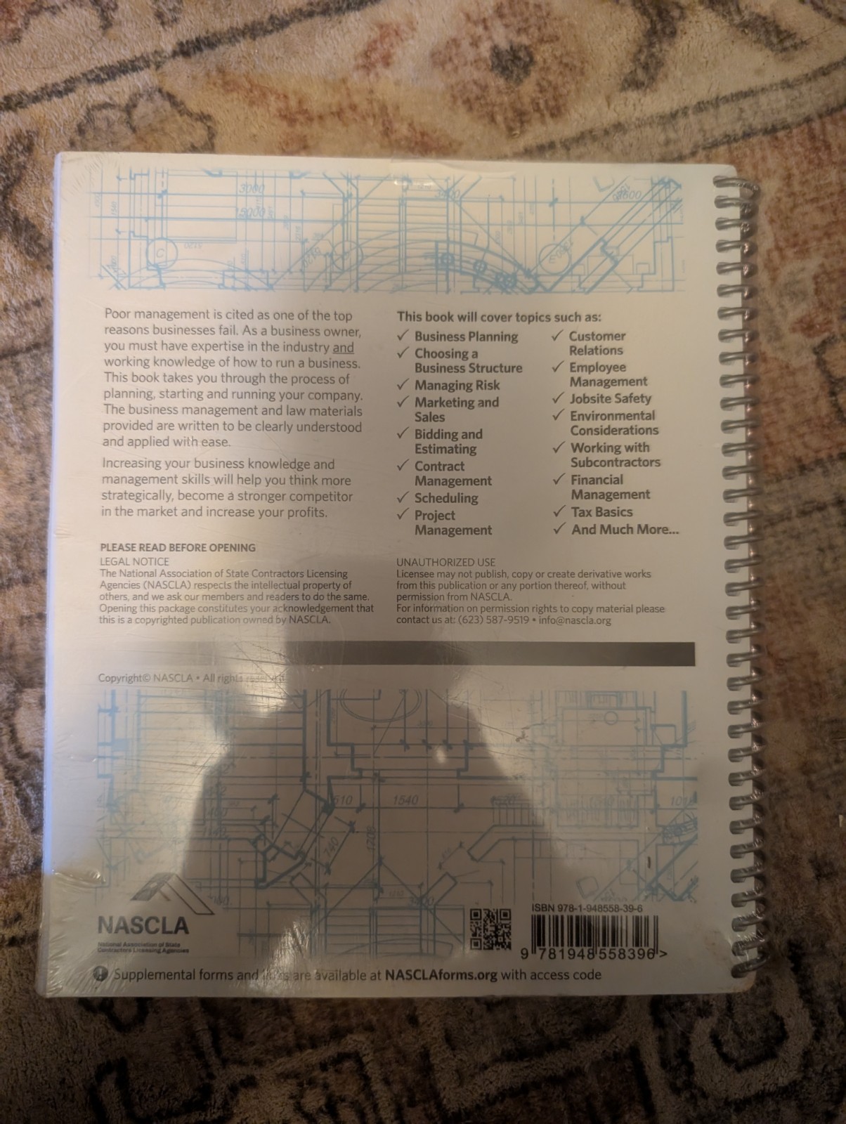 NASCLA Basic 14th Edition, Contractors Guide to Business, Law and Project