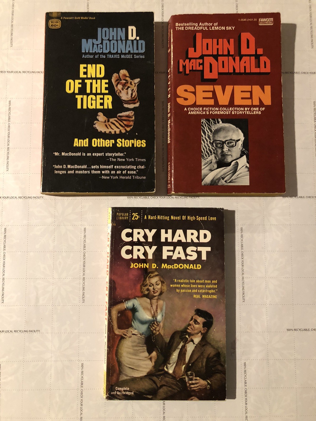 Lot Of 3 John D. MacDonald Vintage Pulp Crime Books