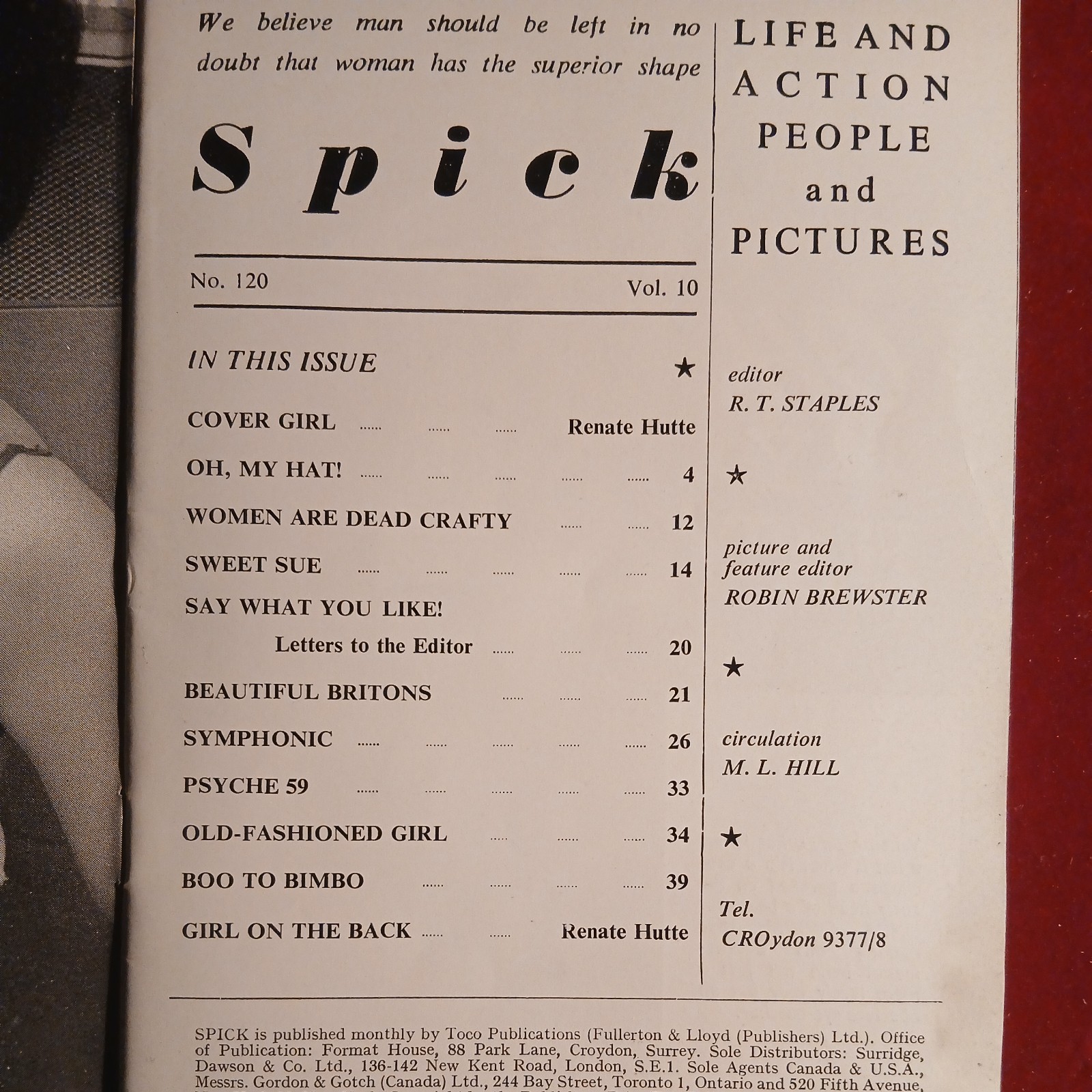Spick Vintage Magazines Non Full Nudity issues number 120