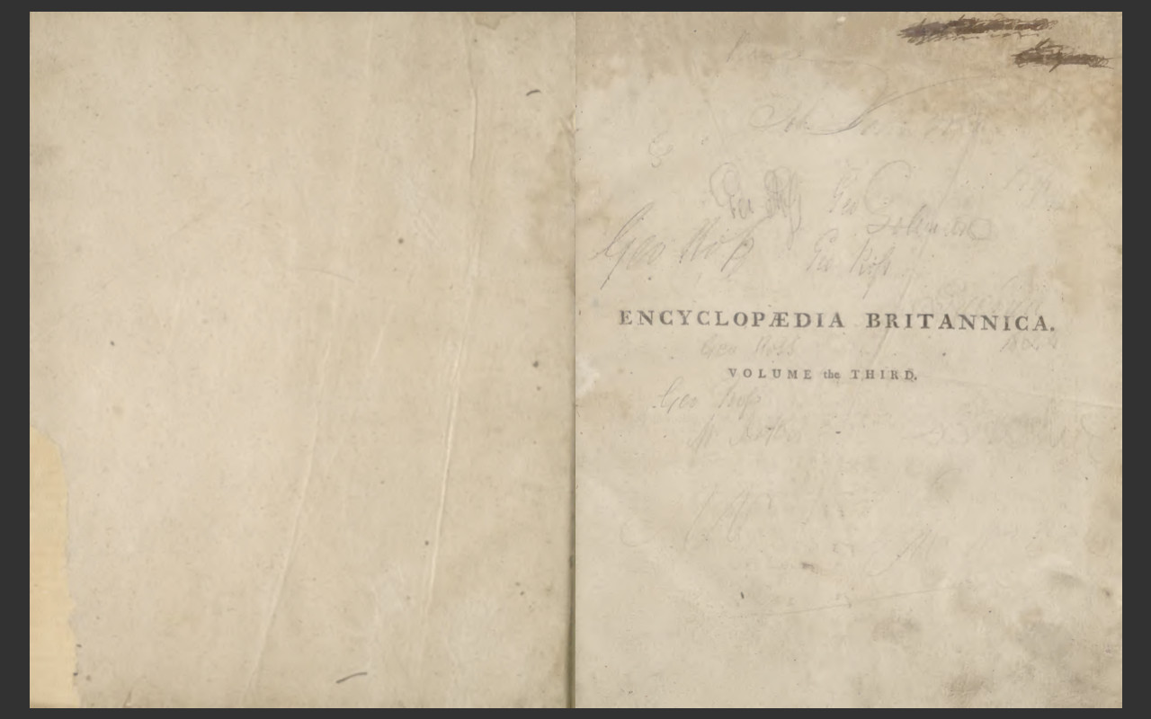 ENCYCLOPEDIA BRITANNICA 1771 FIRST 1ST EDITION (ALL 3 Volumes) E-Book Set on CD
