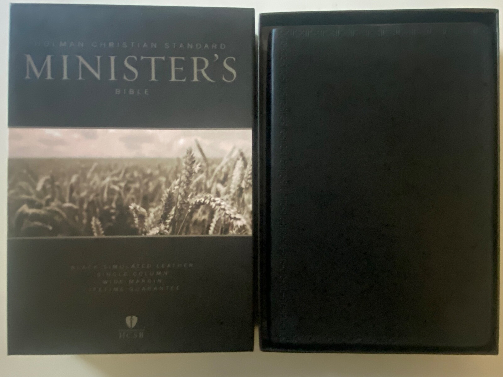 HCSB Minister&rsquo;s Bible ~ Black LeatherTouch ~ Single Column ~ Wide Margin ~ Box