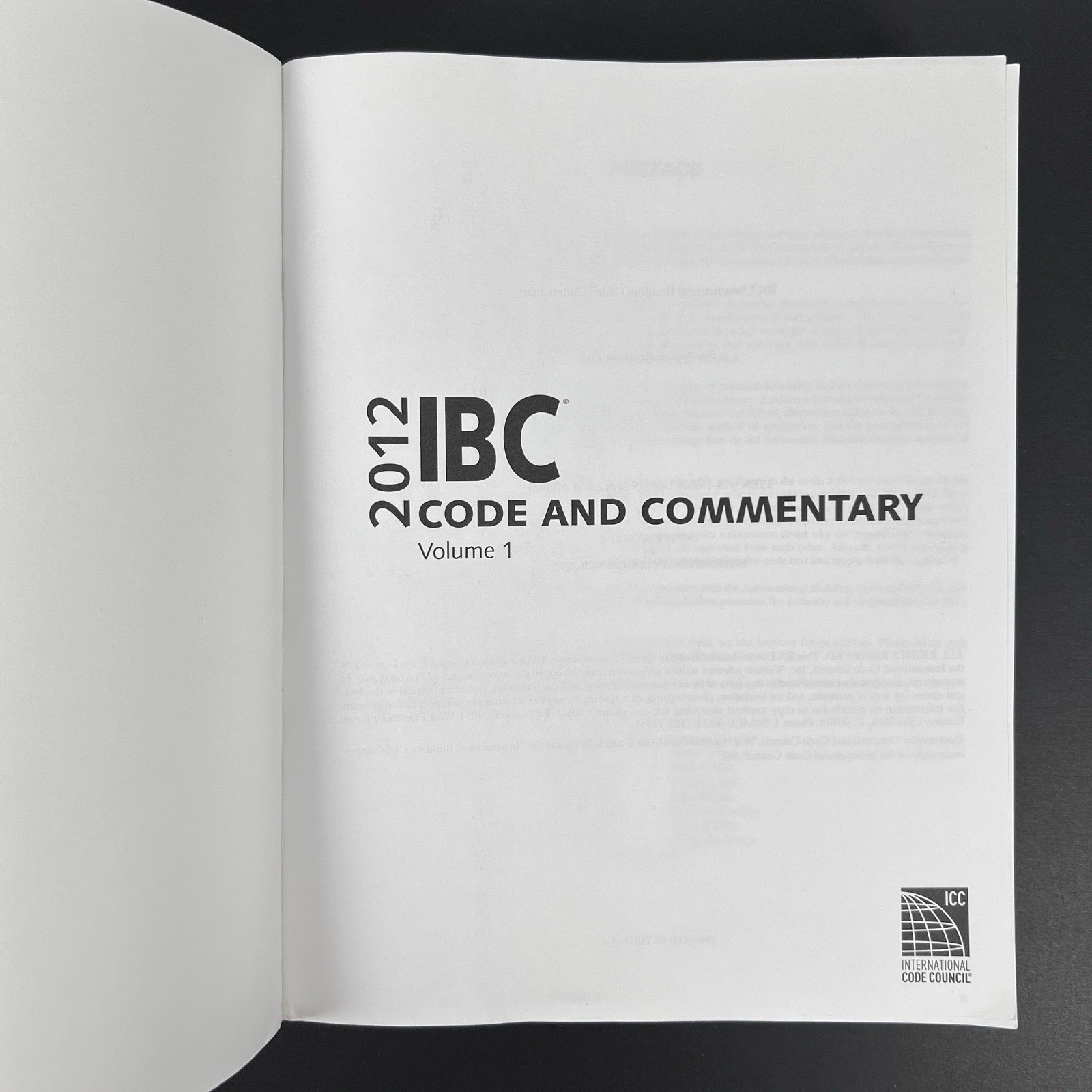 2012 IBC Code and Commentary Volume 1 ONLY International Building Code Paperback