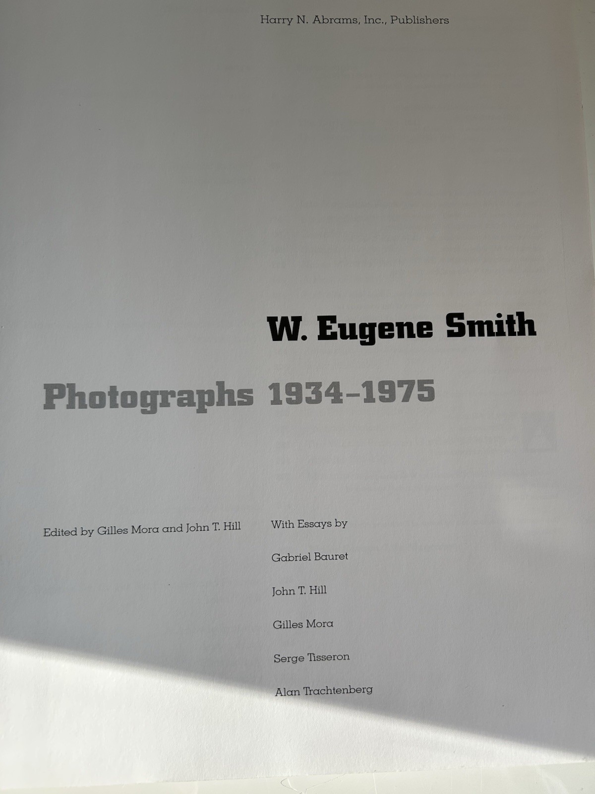 W. Eugene Smith Photographs 1934-1975 HC DJ Harry N Abrams 1998