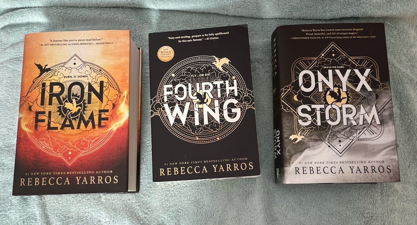 Empyrean Trilogy by Rebecca Yarros (2 Hardcover 1 Paper )2 Sprayed Edges Deluxe