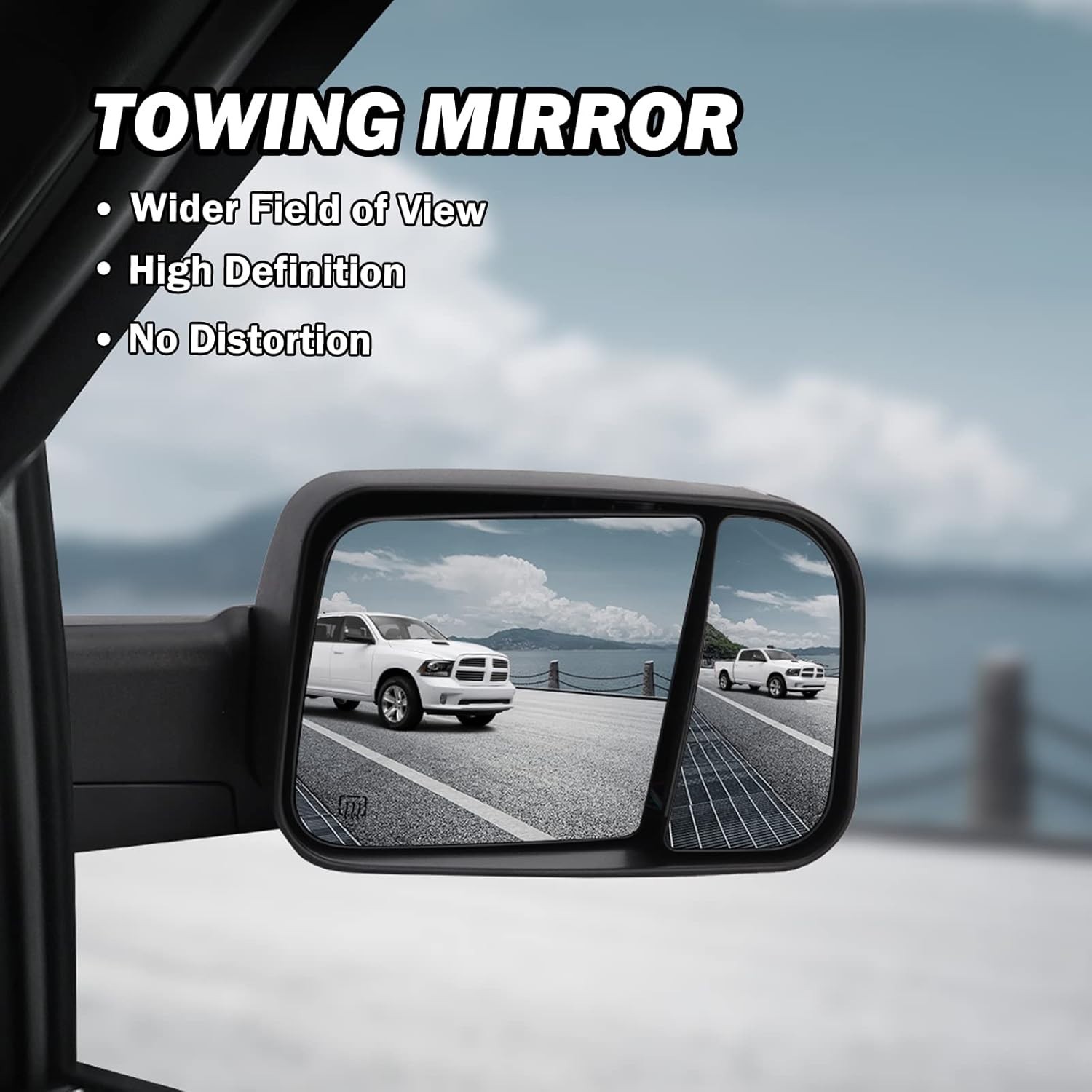 Passenger Side Mirror Compatible with 2009-2018 Dodge Ram 1500,2010-2018 Dodge R