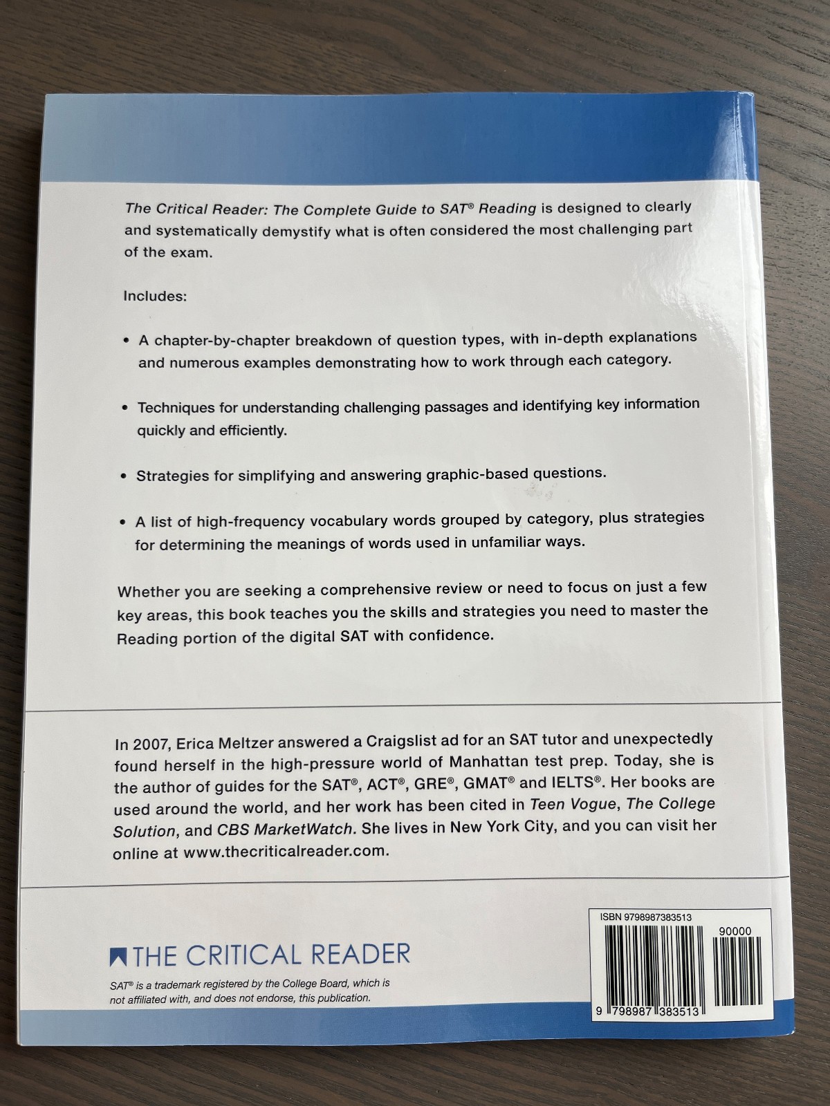 The Critical Reader 5th Edition: The Complete Guide to SAT Reading Erica Meltzer