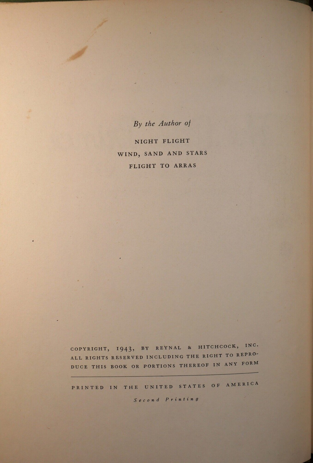 Antoine De Saint-Exupery / The Little Prince Le Petit Prince 1st Edition 1943