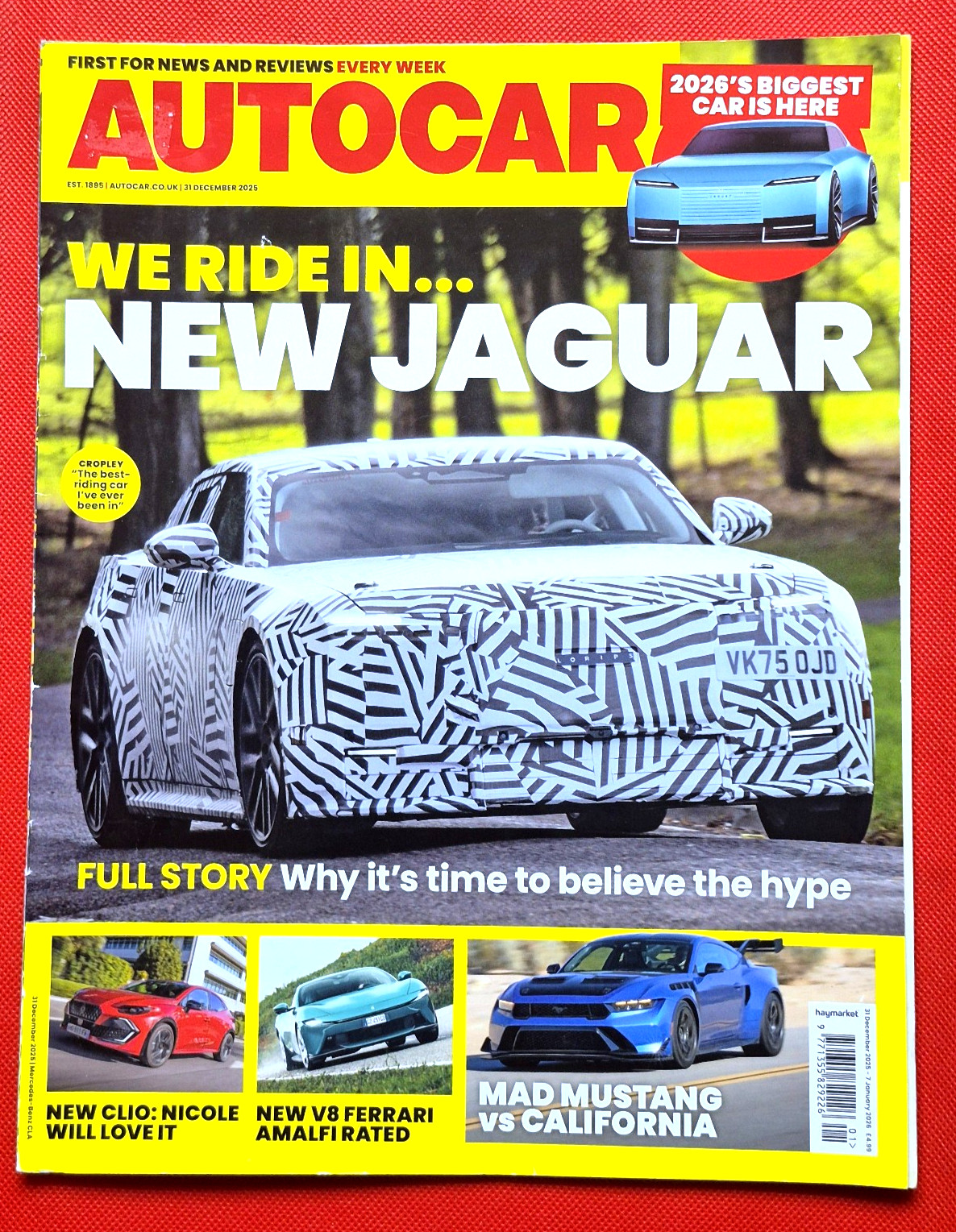Autocar 31 Dec 2025 – MUSTANG GTD – DAKAR RALLY FORD RAPTOR T1+ – USED CLIO RS