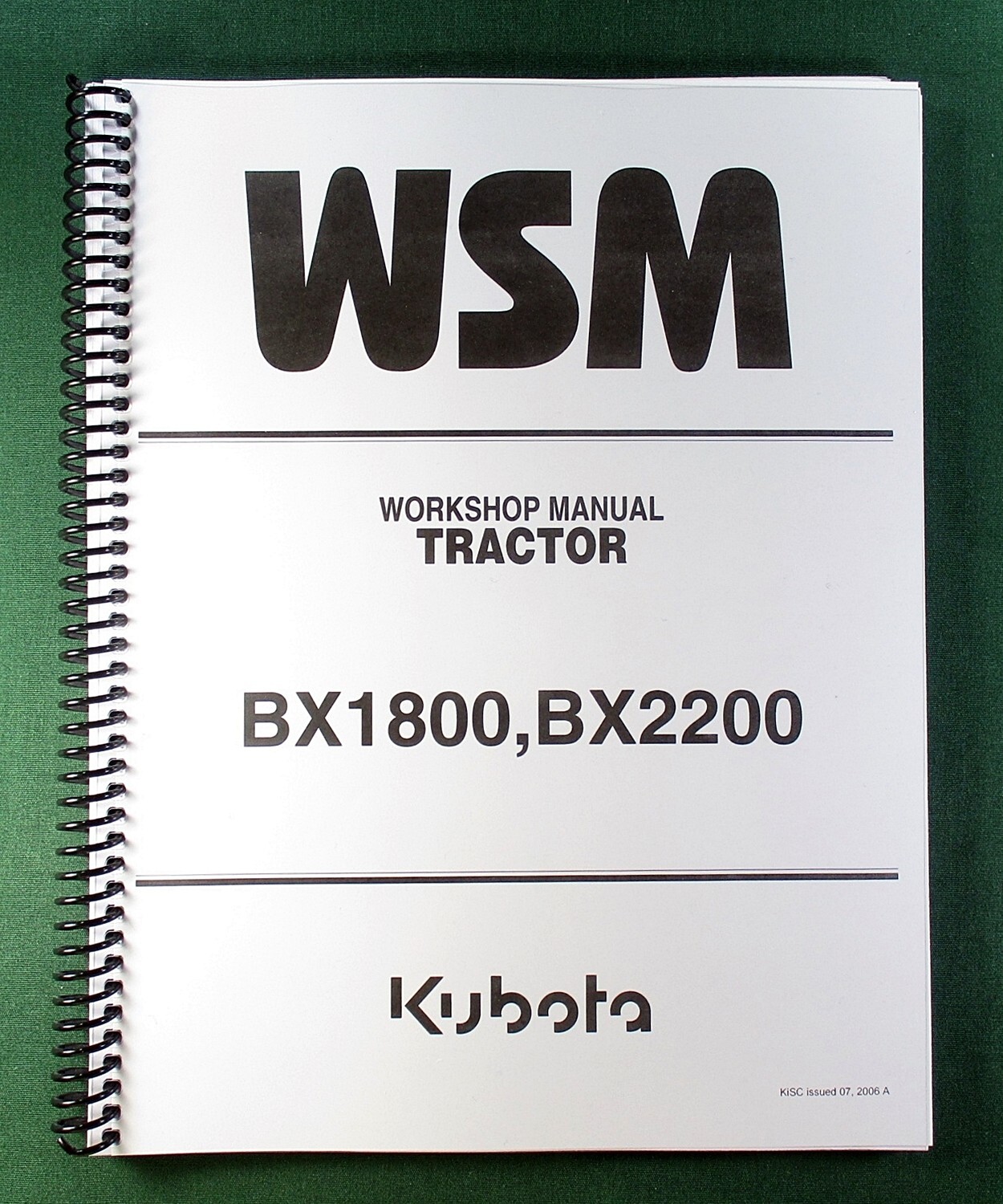 Kubota BX1800 Workshop Manual: 300 Pages Coil Bound & Protective Covers!