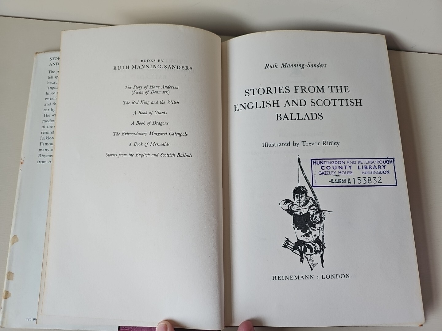 Stories From The English & Scottish Ballads R Manning-Sanders 1968 Ex Library