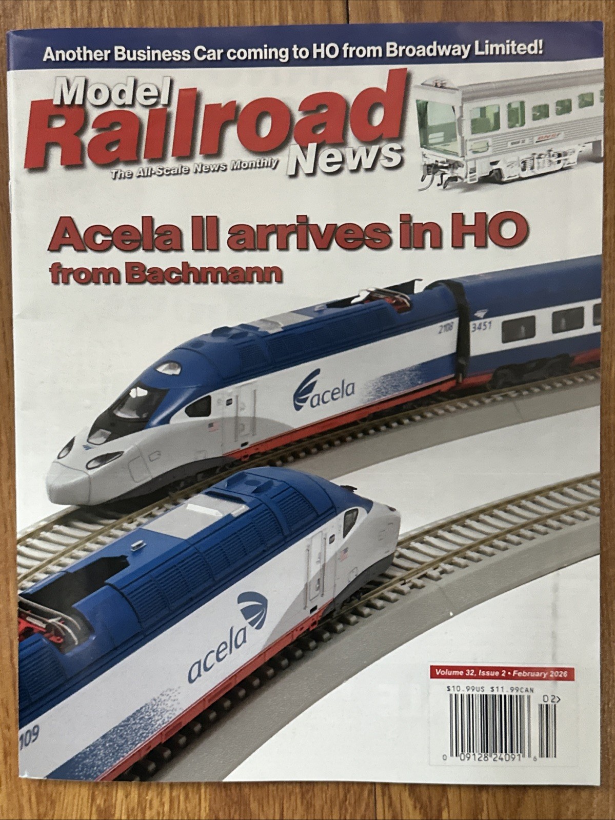 MODEL RAILROAD NEWS MAGAZINE February 2026 Acela II Arrives In HO From Bachmann