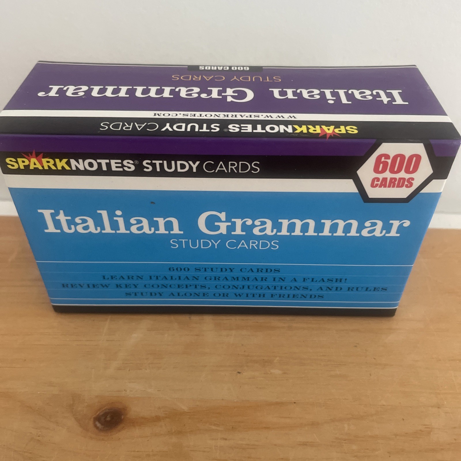 SparkNotes Study Cards Italian Grammar (Learn Italian 600 Cards Translations )