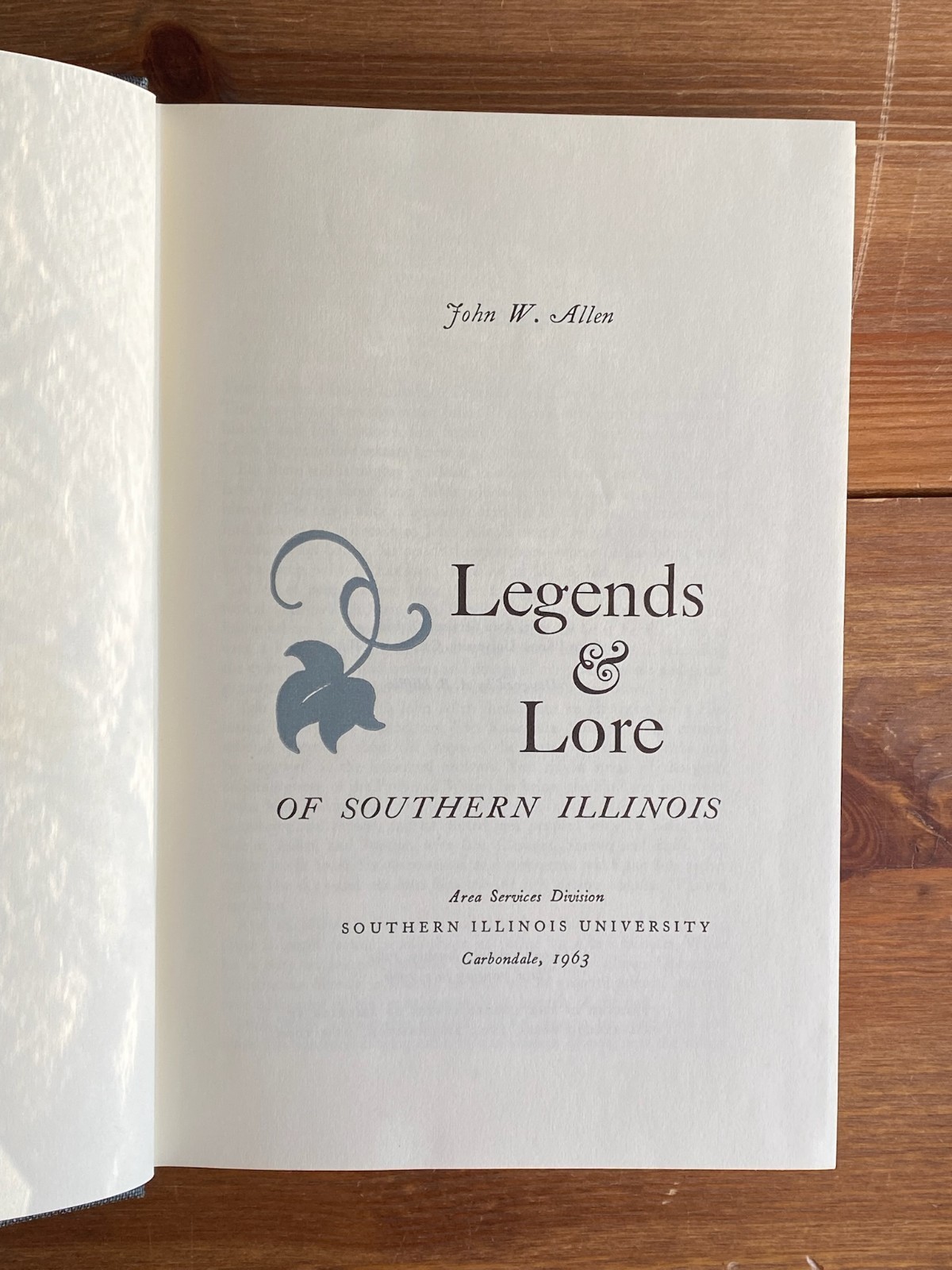 Southern Illinois Folklore ~ Legends & Lore of Southern Illinois ~ Allen HC DJ