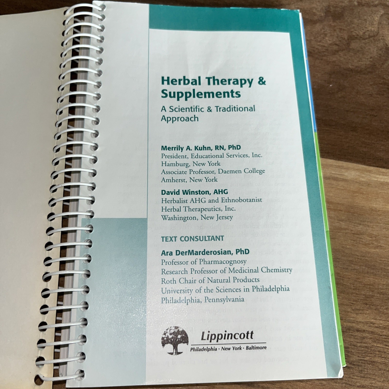 Herbal Therapy & Supplements A Scientific & Technical Approach Kuhn Winston